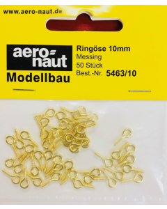 Schroefoog Messing 10mm, 50 stuks - Aeronaut 5463/10 Aeronaut 546310