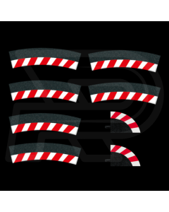 132/24 Slipstrook Binnenrand R3 30°, 6 stuks + 2 eindstukken Carrera 20592