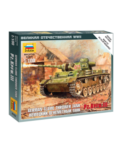 1/100 German Pz.Kpfw.III Flame Thrower Tank, snap fit "Art of Tactic" Zvezda 6162