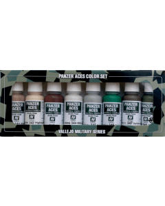 Panzer Aces Set #6, Skintones, White, Splinte Camouflage, 8 kleuren Vallejo 70129