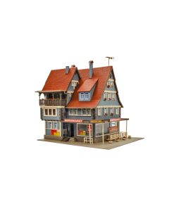 H0 Supermarkt met interieur en led-verlichting, functionele kit Vollmer 43660