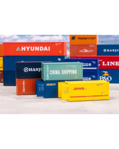 H0 20' container, set van 5 Faller 182057