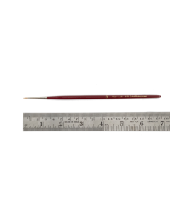 Penseel rond, maat 2x0, roodmarter, houten steel Zahn-Pinsel 0031000