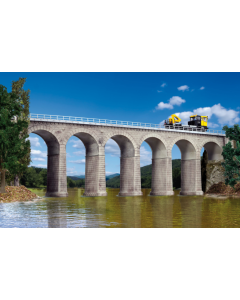 H0 Aachtal viaduct met ijsbrekerpijlers, enkelspoor Kibri 39724