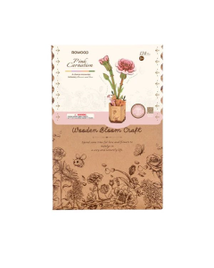 Rowood Pink Carnation Flower - Houten 3D Puzzle Robotime TW051