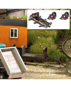 H0f Stootblokken, 3 stuks (veldbaan) Busch 12367