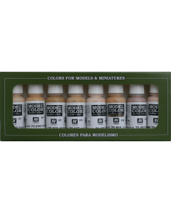 Face & Skintones Model Color Paint Set, 8 kleuren Vallejo 70124