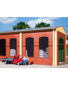 Muur / Wände 2326B + kozijn/fen. E & glas, rood/rot (2 st.) Auhagen 80504