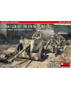1/35 German 7,5cm Anti-Tank Gun Pak 40. Mid Prod MiniArt 53010
