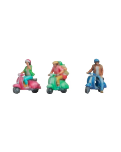 N Scooterrijders, 3 scooters en 4 figuren Noch 35835