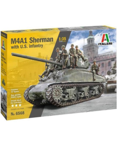 1/35 US M4A1 Sherman with Infantry Italeri 6568