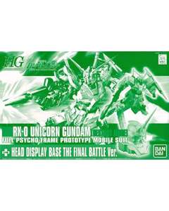 HGUC RX-0 Unicorn Gundam P-Bandai + Head Display Base The Final Battle Ver. BANDAI 11239