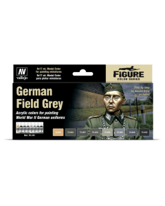 German Field Grey Model Color Paint Set, 8 kleuren Vallejo 70181
