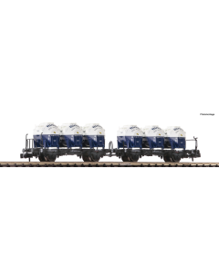 N Behältertragwagen-Doppeleinheit, DB Fleischmann 6660046