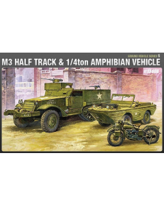 1/72 M3 Half Track & 1/4ton Amphibian Vehicle Academy 13408