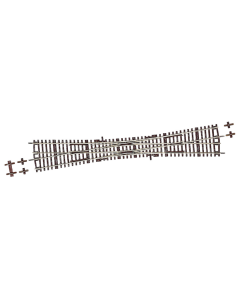 H0 Roco-Line dubbele kruiswissel DKW10 handbediend, R959mm 10° L345mm (= G1 + G½) Roco 42496