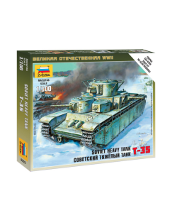 1/100 Soviet T-35 Heavy Tank, snap fit "Art of Tactic" Zvezda 6203