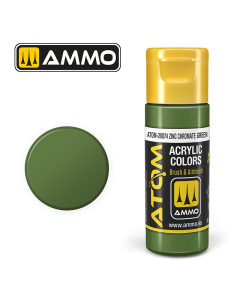 ATOM Zinc Chromate Green. Acrylic Color AMMO by Mig 20074
