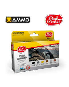 Railroad Coal Depots (Rail Center), 6 flesjes van 15ml AMMO by Mig R1031