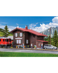 H0 Station Davos-Monstein inclusief startset huisverlichting, functionele kit Kibri 39493