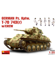 1/35 German Pz.Kpfw. T-70 743 (r) w/Crew MiniArt 35026