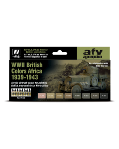 WWII British Colors Africa 1939-1943 Set Vallejo 71622