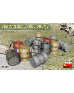 1/35 German 200L Fuel Drum Set, WWII MiniArt 35597