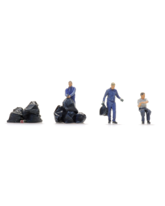 H0 Vuilnismannen 1960 - 1990, 3 figuren Artitec 5870020