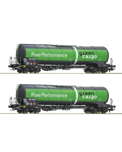 H0 SJ Set Ketelwagens type Zacns "Green Cargo", 2-delig Roco 76026
