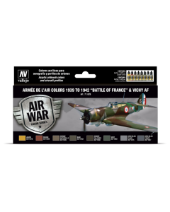 WWII Armée de l'Air Colors 1939-1942 "Battle Of France" Set Vallejo 71626