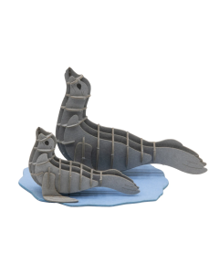 3D-model, zeehonden, lasergesneden speciaal bewerkt karton Fridolin 11748