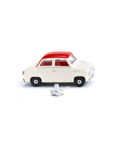 H0 Glas Goggomobil (1964), parelwit/verkeersrood Wiking 018403