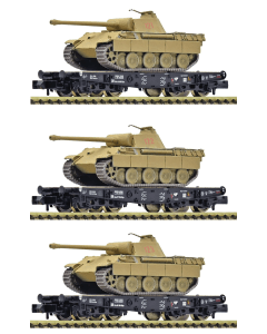 Fleischmann 845606 N DRB Set Zwaarlastwagens met Panther tanks, 3-delig