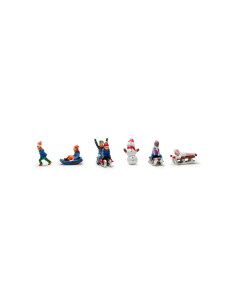H0 Kinderen Sleeën (Childer Sledding), 6 figuren Woodland A1966