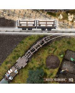 H0f Personeelswagens, 2 stuks (veldbaan) Busch 12202