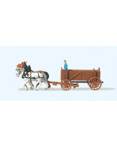 N Bakwagen met paarden Preiser 79475