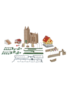 Z Ruïne kloostertuin inclusief huis, openluchtpodium & accessoires Kibri 36401