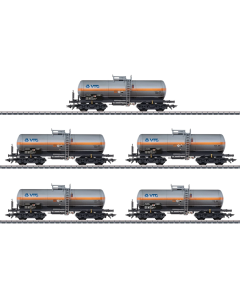 Marklin 46465 H0 MHI VTG Set ketelwagens voor chloorgastransport (geweatherd), 5-delig
