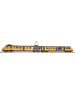 N NS EMU Hondekop Geel (met blauw reclamebanen) tijdperk IV-V, DC analoog Piko 40280