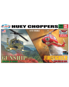 1/72 Huey Choppers (2), Snap Fit Atlantis M1026