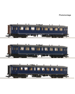 H0 3-delige set: Reizigerswagons „Blokkendoos“, NS Roco 6200054