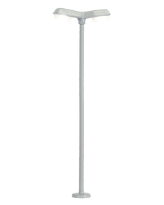 N Dubbele moderne straatlantaarn met witte LED's Viessmann 6498