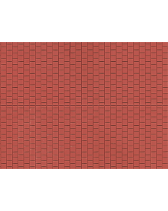 H0 Stoep/Trottoir platen / Dekorplatte Fußsteig rood, per stuk Auhagen 52424