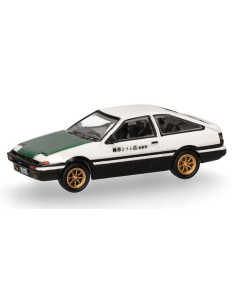 H0 Toyota Corolla AE86, wit-zwart, groene motorkap Micro City 87 00002