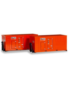 H0 Stroomaggregaten 20ft. containers Boels, 2 stuks Herpa 076890