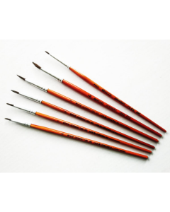 Set van 6 Ponyhaar penselen Nr.00-0-1-2-3-4 Elco Penselen 36021560