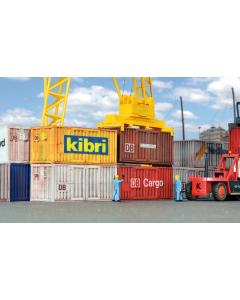 H0 20 voet container, 6 stuks Kibri 10924