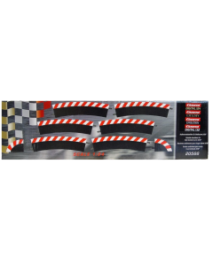 132/24 Slipstroken Buitenrand Kuipbocht R3 30°, 6 stuks + 2 eindstukken Carrera 20566