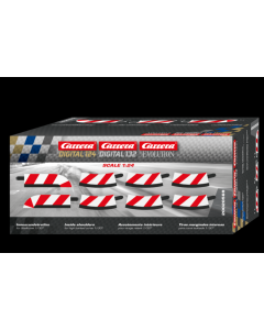 132/24 Slipstroken Binnenrand Kuipbocht R1 30°, 6 stuks + 2 eindstukken Carrera 20569