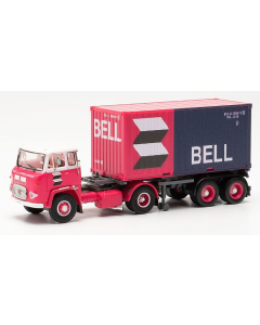 H0 Scania LB 76 C.Sz. Van der Linden / Bell (NL) Modellbau Schwarz 87MBS026123